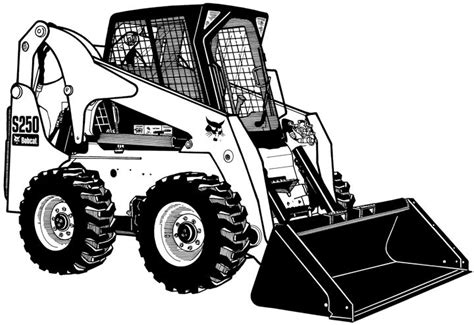 free printable skid steer|bobcat skid steer drawing.